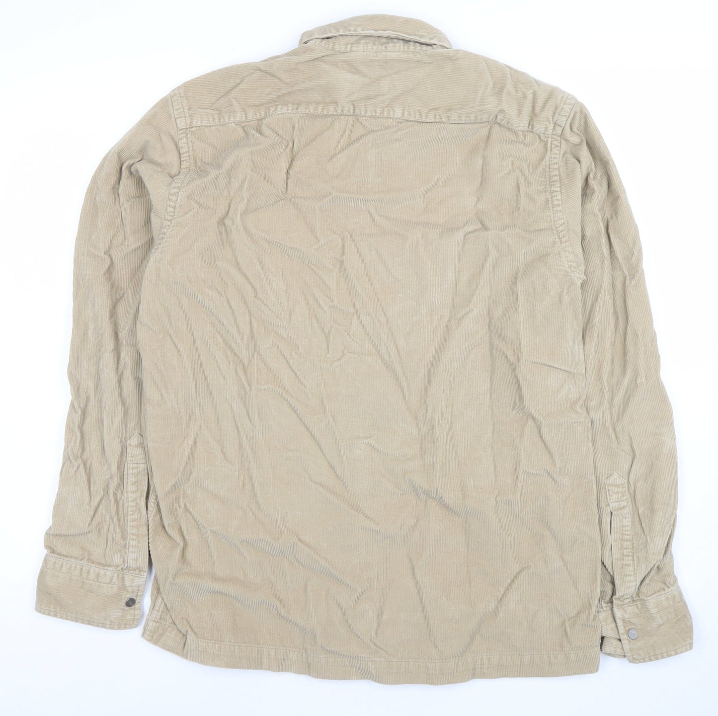 Kenzo Homme Men's Beige M Corduroy Long Sleeve Button-Up Shirt