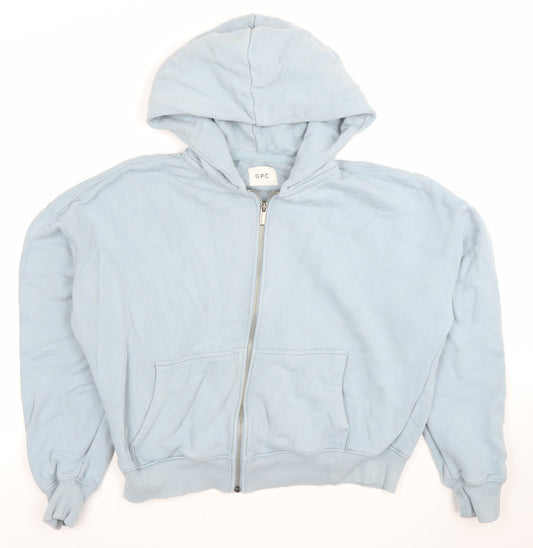 Gym+Coffee Women’s Chalk Blue Full Zip Hoodie Size S Cotton Blend