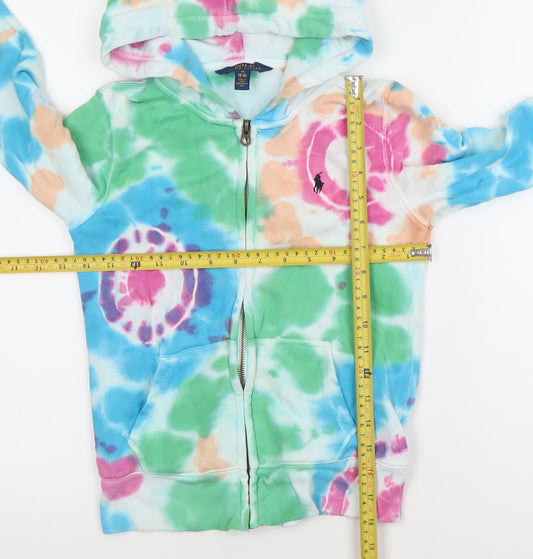 Ralph Lauren Boys Multicoloured Tie-Dye Full Zip Hoodie Size M (8-10)