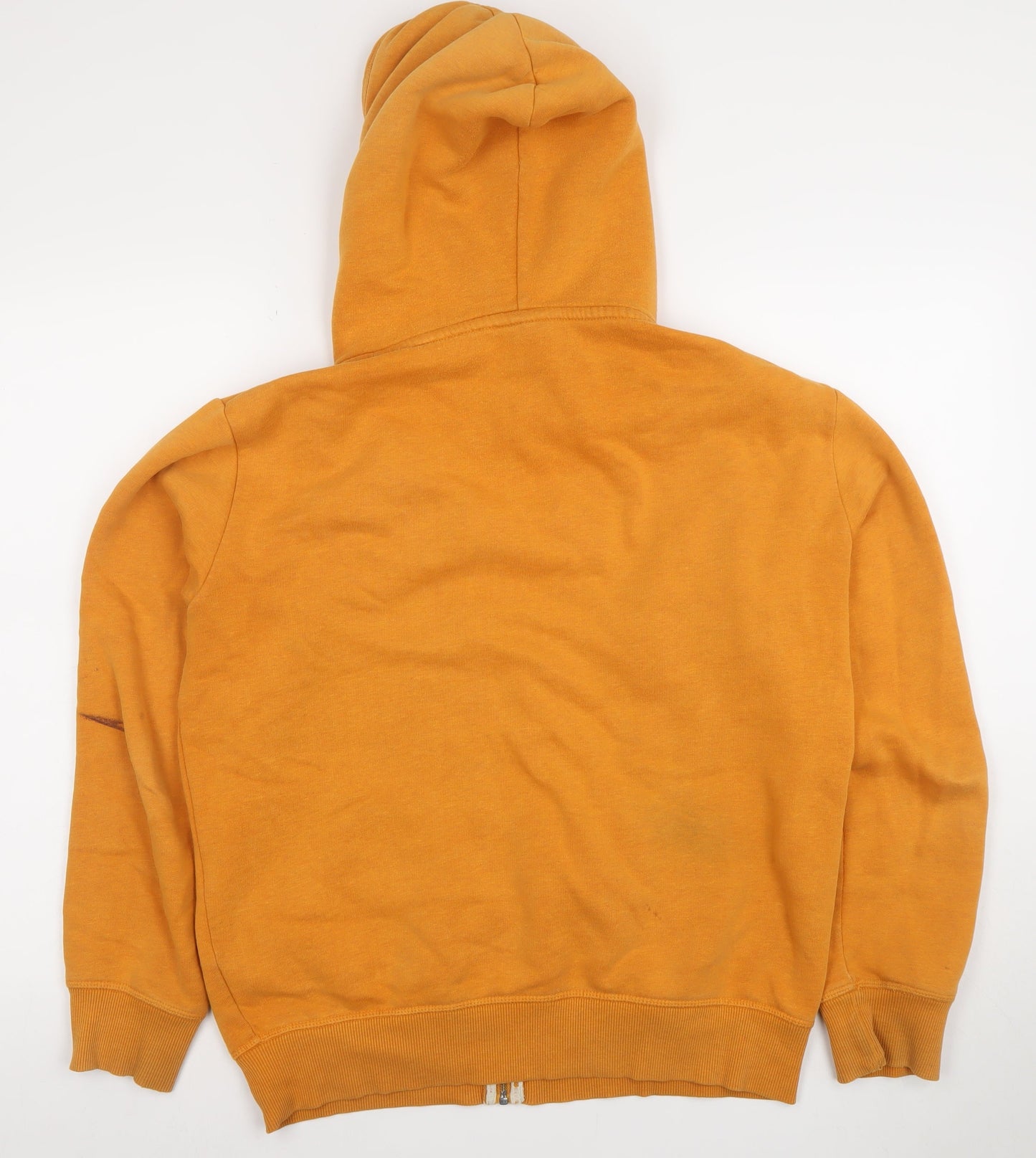 Superdry Men's Orange Full Zip Hoodie M Fleece Lined