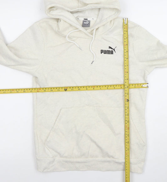 Mens UK S Regular PUMA Ivory Pullover Hoodie