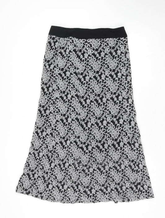 Evelin Brandt Berlin Women’s Black Lace Wool Blend Pencil Skirt Size 10