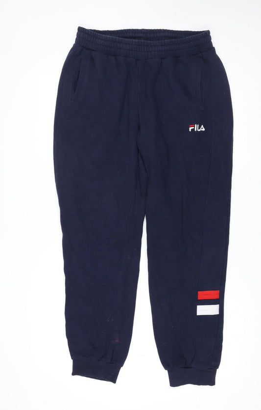 Fila Men's Blue Jogger Sweatpants M Regular Fit Activewear Trousers