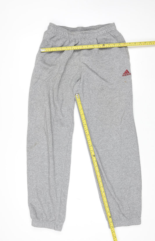 adidas Mens Grey M Regular Fit Sweatpants Joggers Activewear