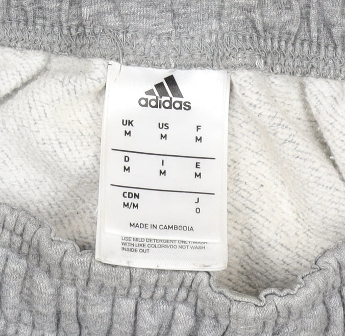 adidas Mens Grey M Regular Fit Sweatpants Joggers Activewear