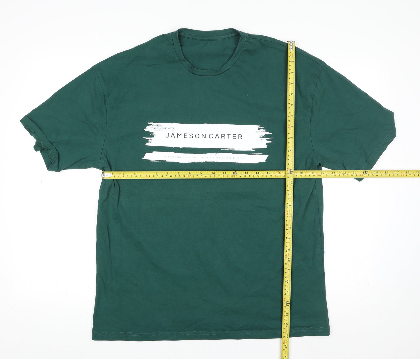 Jameson Carter Men's Green Logo T-Shirt Size L Casual Crew Neck