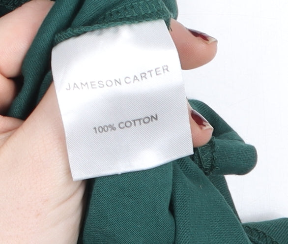 Jameson Carter Men's Green Logo T-Shirt Size L Casual Crew Neck