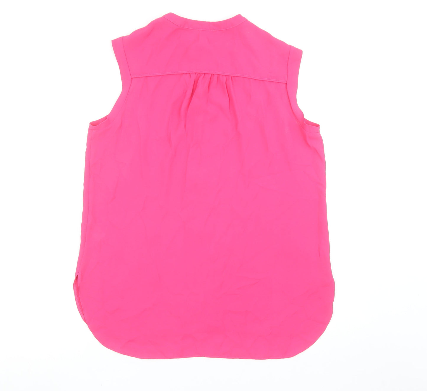 Dunnes Stores Women's Pink Zip Front Sleeveless Blouse Size 14