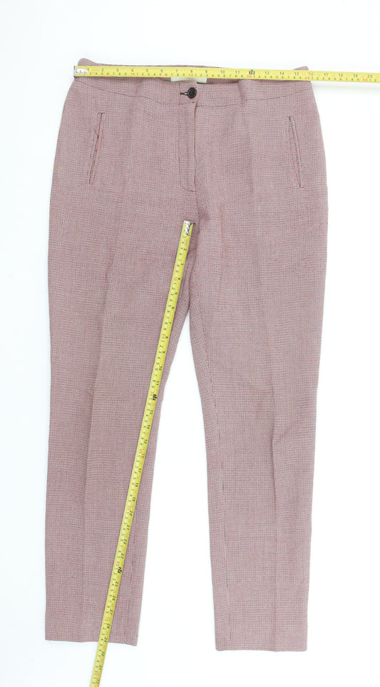 Carolyn Donnelly The Edit Womens Multicoloured Check Cropped Slim Trousers UK 12