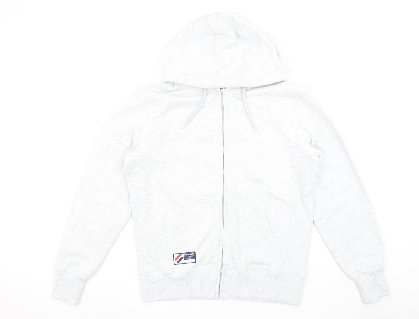 Superdry Men's Grey Full Zip Hoodie Size M Regular Fit