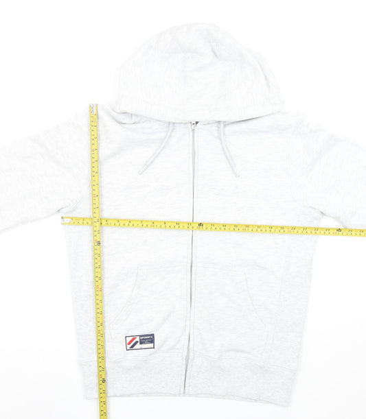 Superdry Men's Grey Full Zip Hoodie Size M Regular Fit