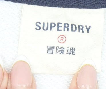 Superdry Men's Grey Full Zip Hoodie Size M Regular Fit