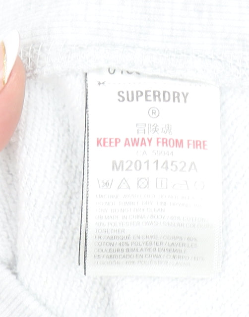 Superdry Men's Grey Full Zip Hoodie Size M Regular Fit