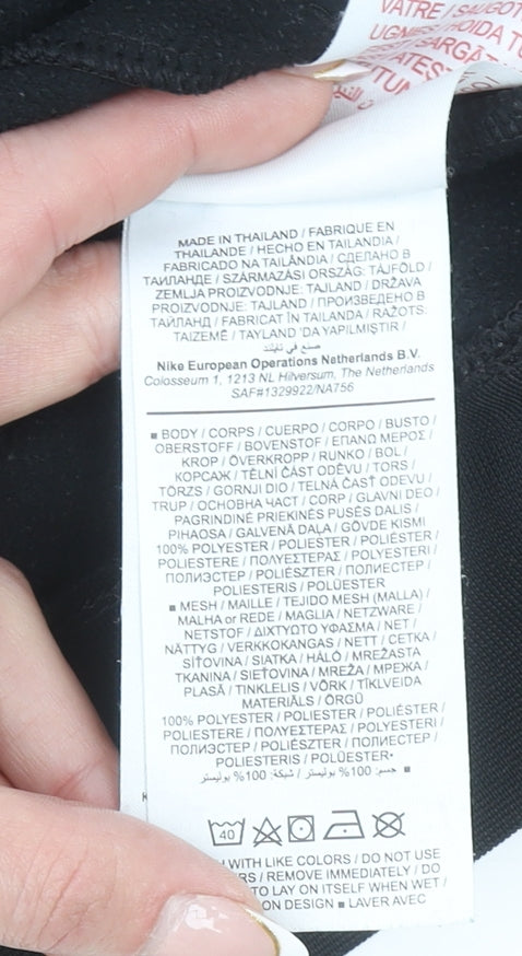 Nike Boys Black Dri-FIT Pullover Hoodie M 137-147cm Reflective Sportswear