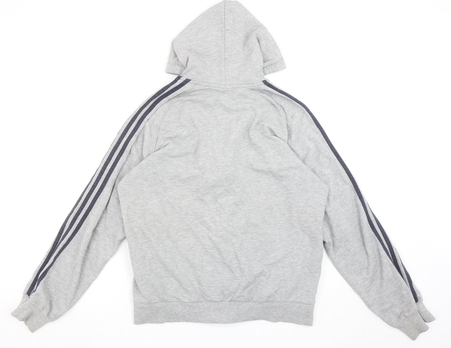 Adidas Men's Grey Full Zip Hoodie Size L Performance Essentials