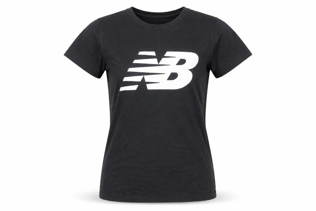 Womens UK Size XS New Balance Black Cotton Blend T-Shirt