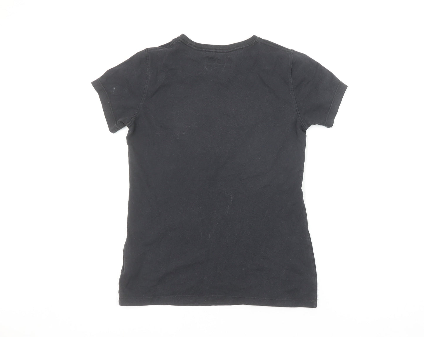 Womens UK Size XS New Balance Black Cotton Blend T-Shirt