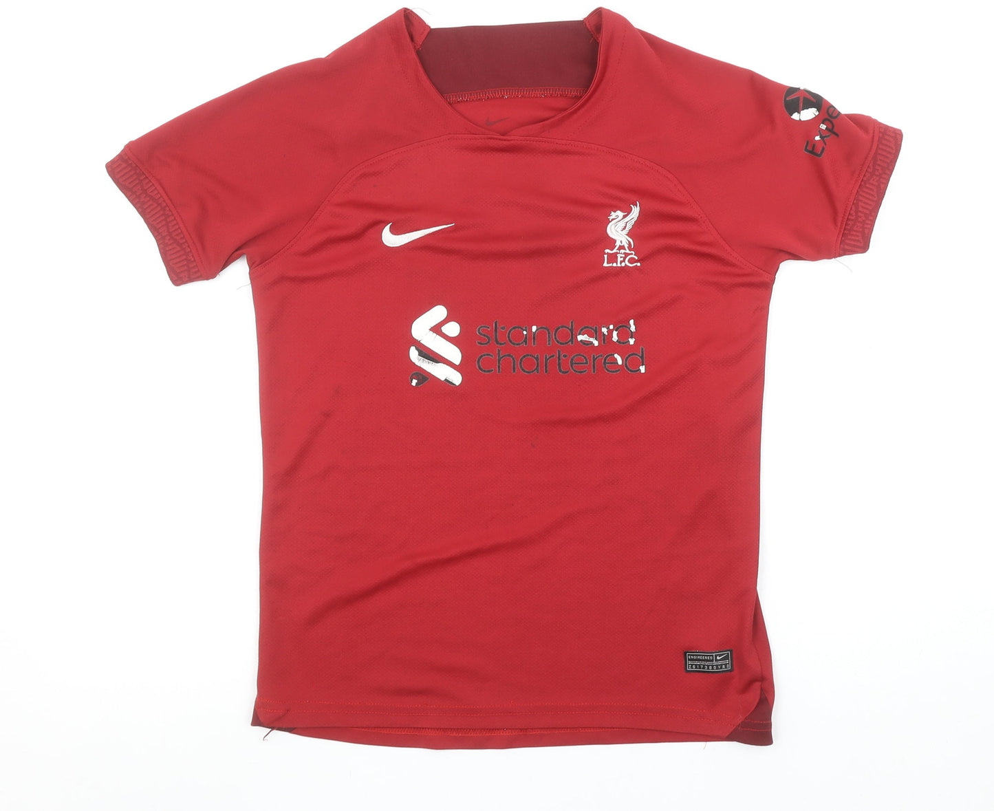 Nike Boys Red Liverpool FC 7-8 Years Football Jersey T-Shirt