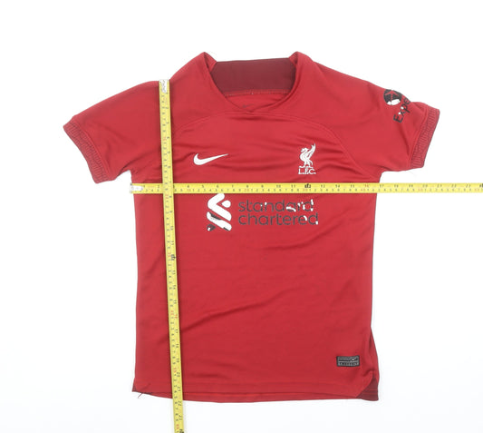 Nike Boys Red Liverpool FC 7-8 Years Football Jersey T-Shirt
