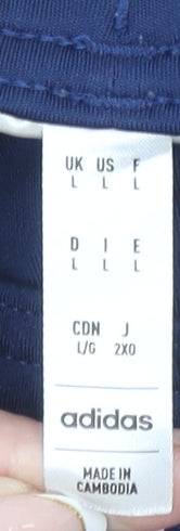 Adidas Mens Blue L Athletic Gym Running Quick Dry Shorts