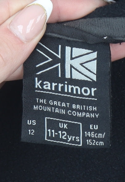 Karrimor Boys Black Fleece Full Zip Jacket 11-12 Years Regular Fit Outdoor