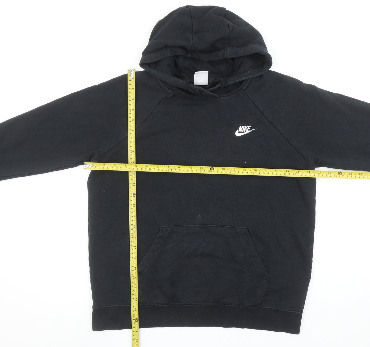 Nike Women’s Black Pullover Hoodie L Cotton Blend Logo Classic