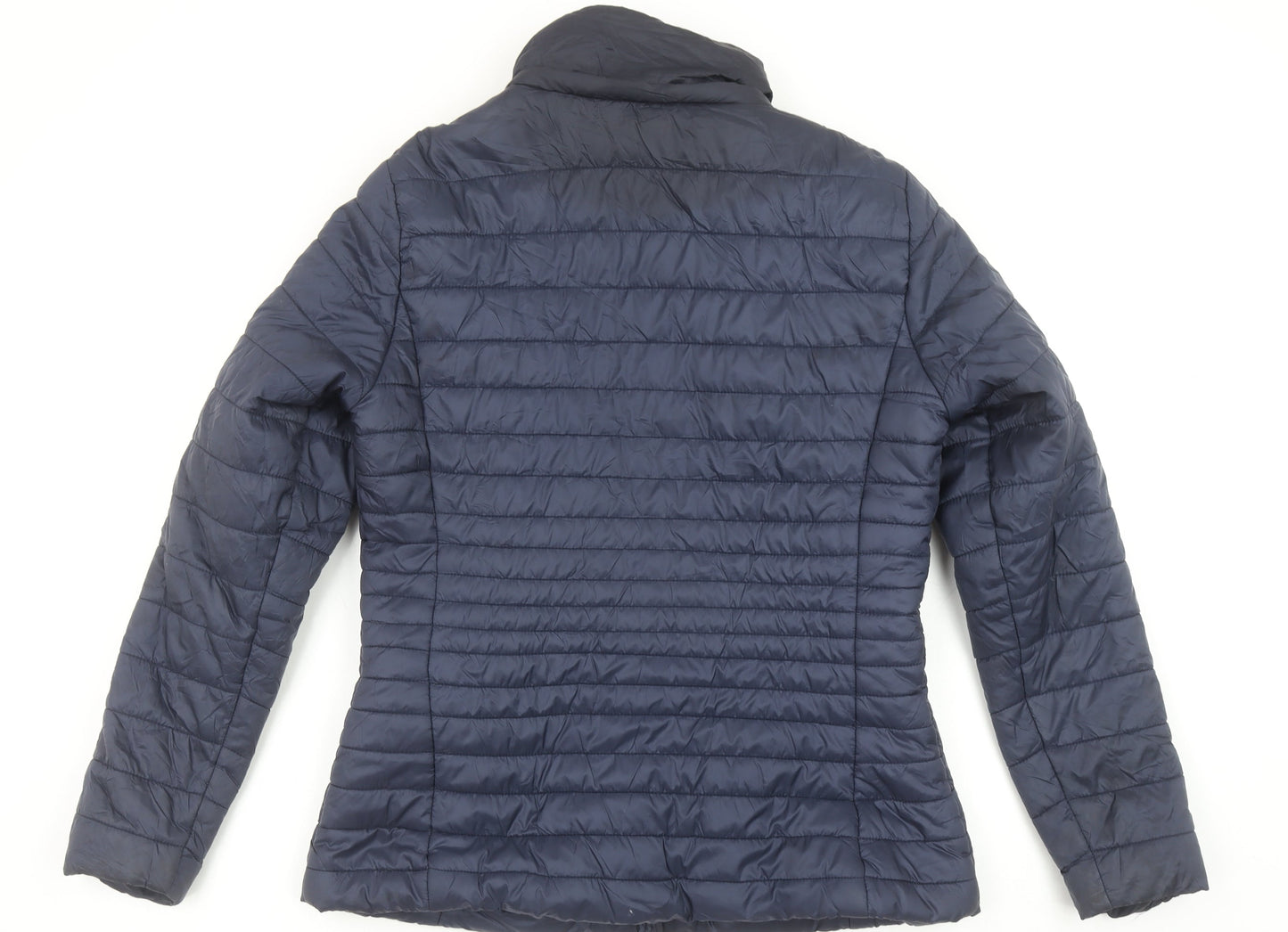 F&F Women's Navy Quilted Puffer Jacket UK 12 Lightweight Casual