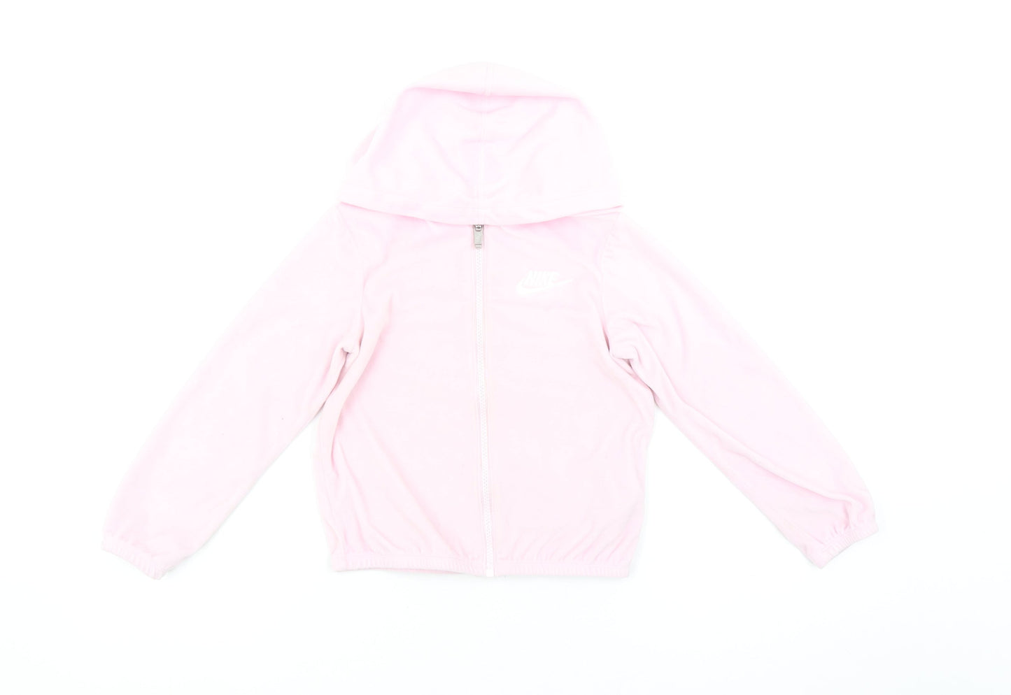 Nike Girls Pink Full Zip Hoodie 5 Years Lightweight Fleece Jacket