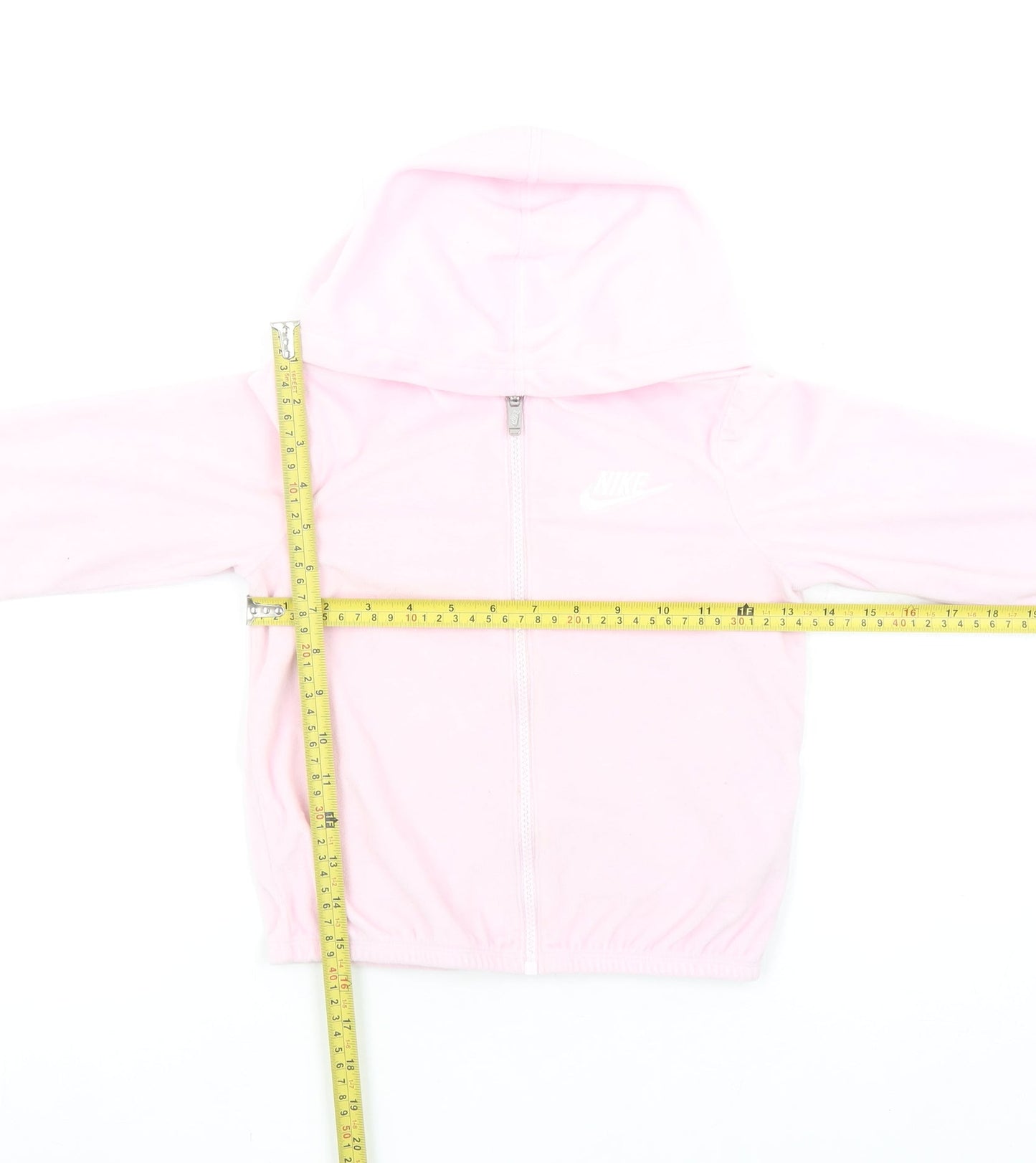 Nike Girls Pink Full Zip Hoodie 5 Years Lightweight Fleece Jacket