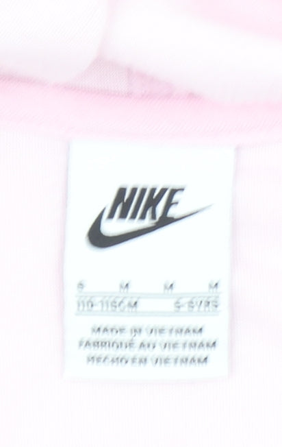 Nike Girls Pink Full Zip Hoodie 5 Years Lightweight Fleece Jacket