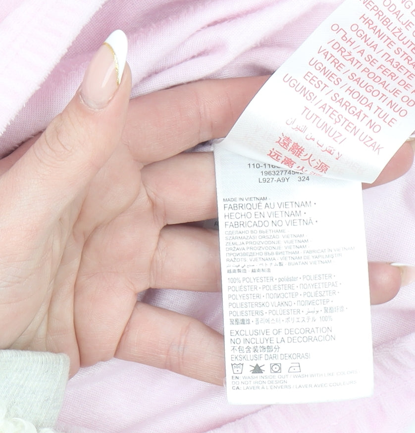 Nike Girls Pink Full Zip Hoodie 5 Years Lightweight Fleece Jacket