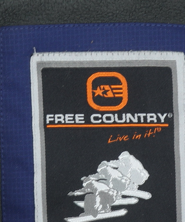 Free Country Boys Blue Waterproof Hooded Ski Jacket Size 10 Years