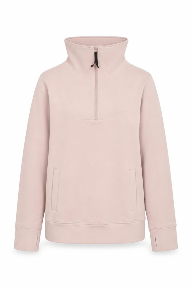 Next Women Pink Fleece 1/2 Zip Pullover Sweatshirt XS
