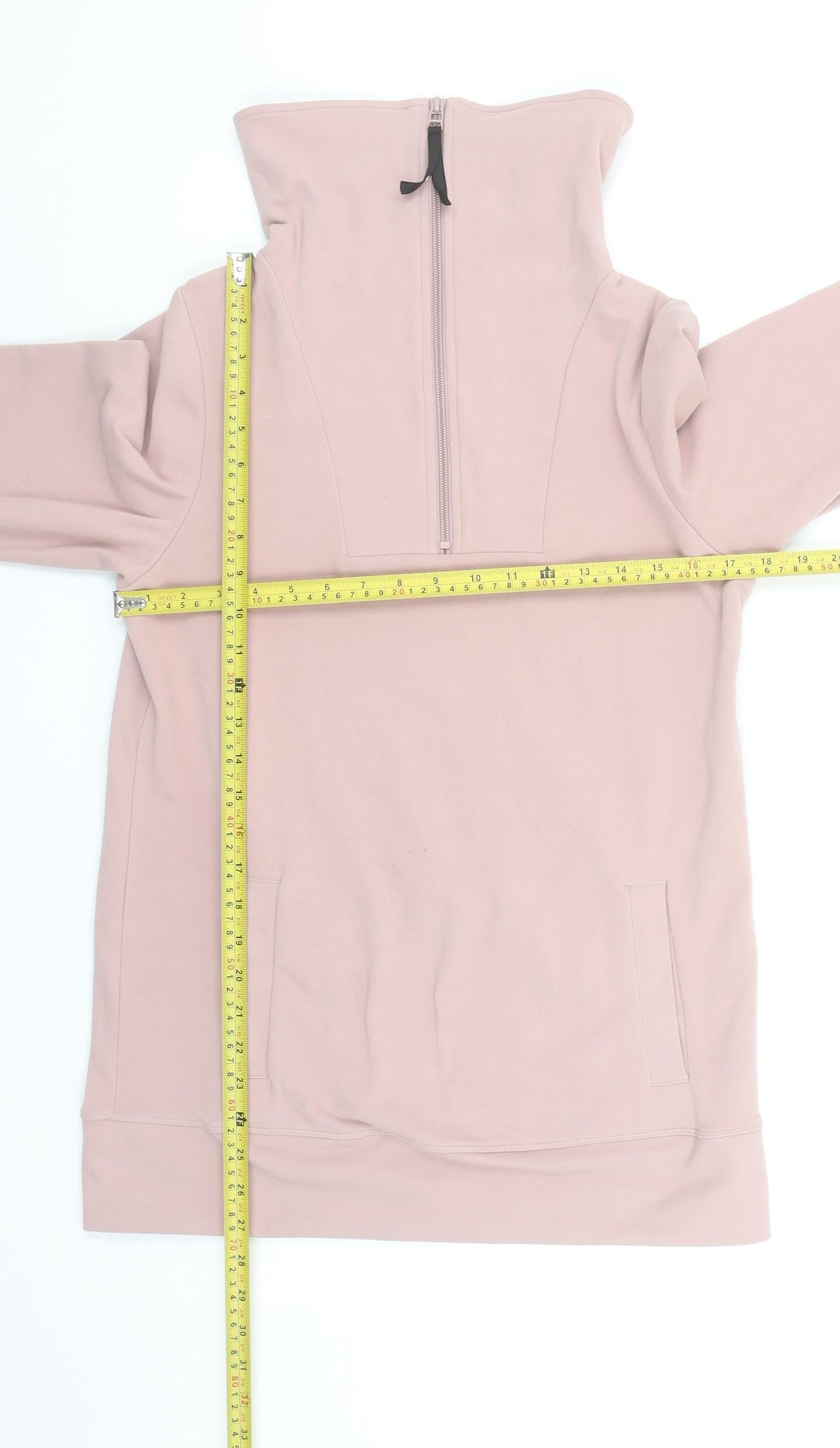 Next Women Pink Fleece 1/2 Zip Pullover Sweatshirt XS