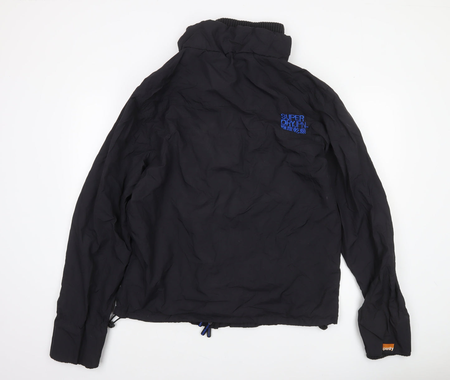Superdry Men’s Black 2XL Windbreaker Jacket with Logo Detail