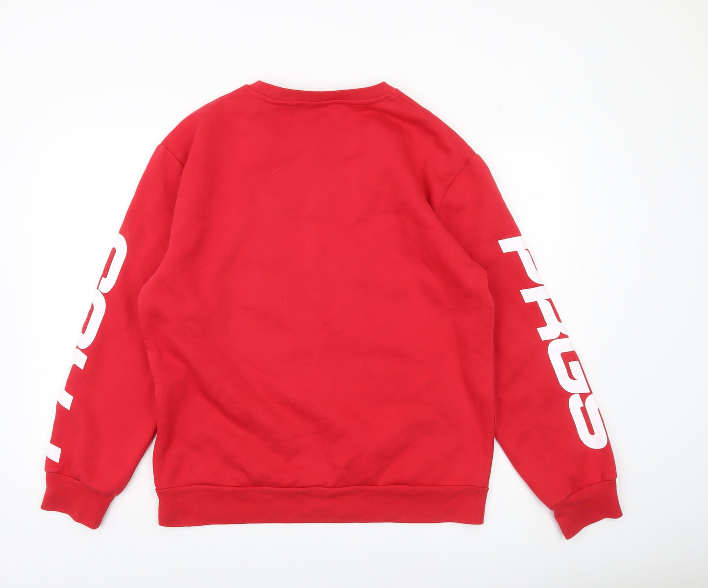 Cropp Men's Red Graphic Print Crew Neck Sweatshirt XXL