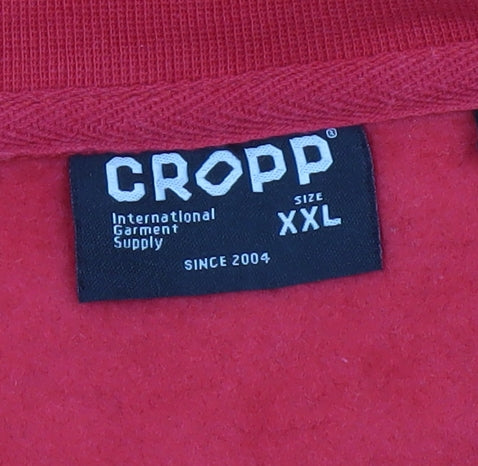 Cropp Men's Red Graphic Print Crew Neck Sweatshirt XXL