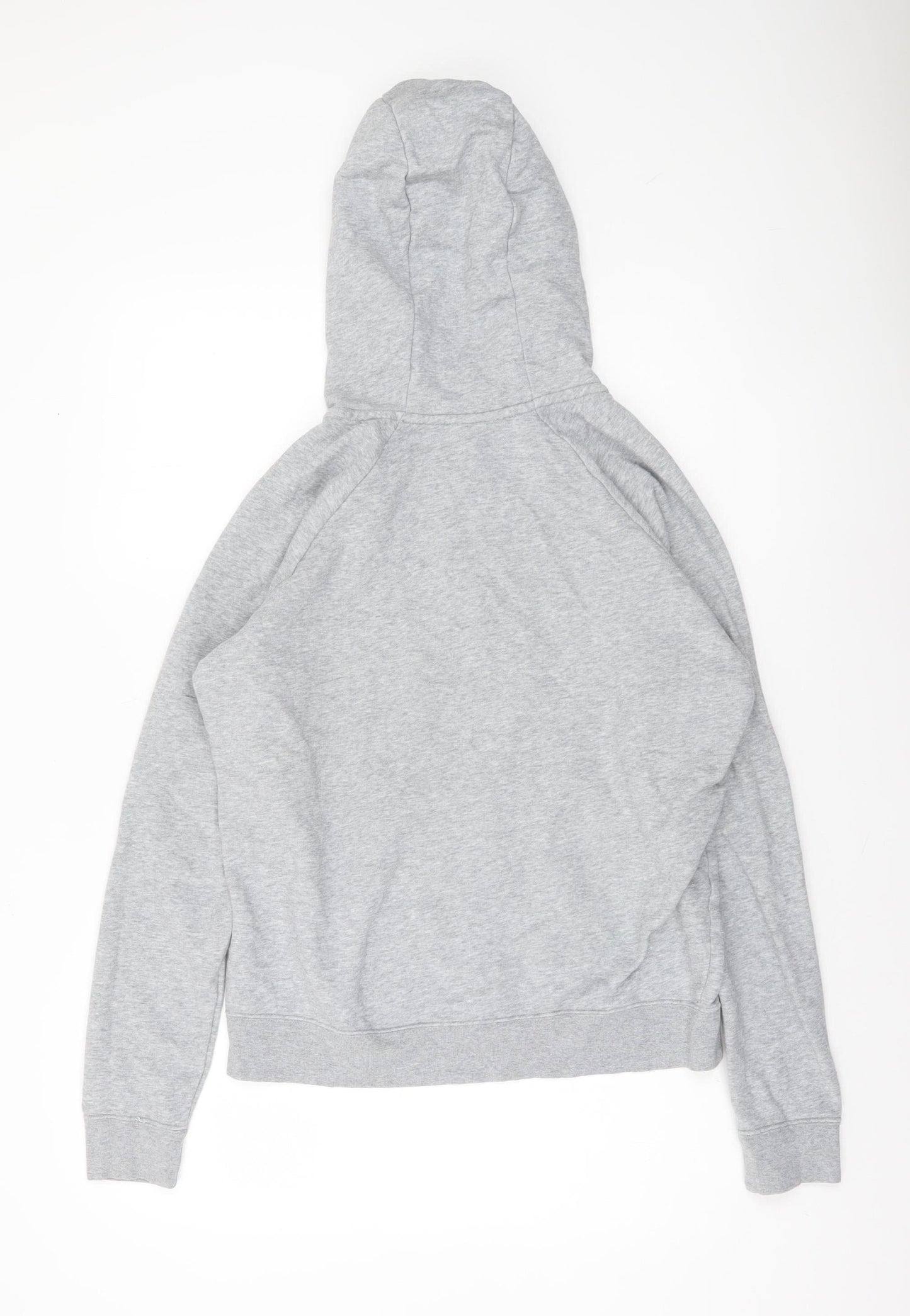 Nike Men's Grey Full Zip Hoodie Size M Cotton Sweatshirt