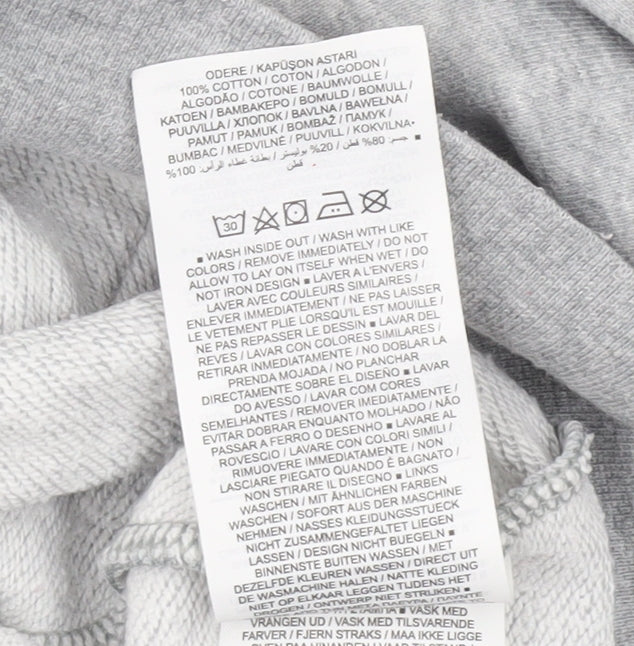 Nike Men's Grey Full Zip Hoodie Size M Cotton Sweatshirt