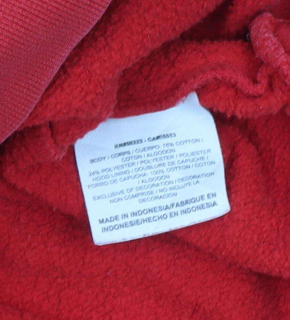 Nike Women's Red Pullover Hoodie XL Cotton Blend Casual Sweatshirt