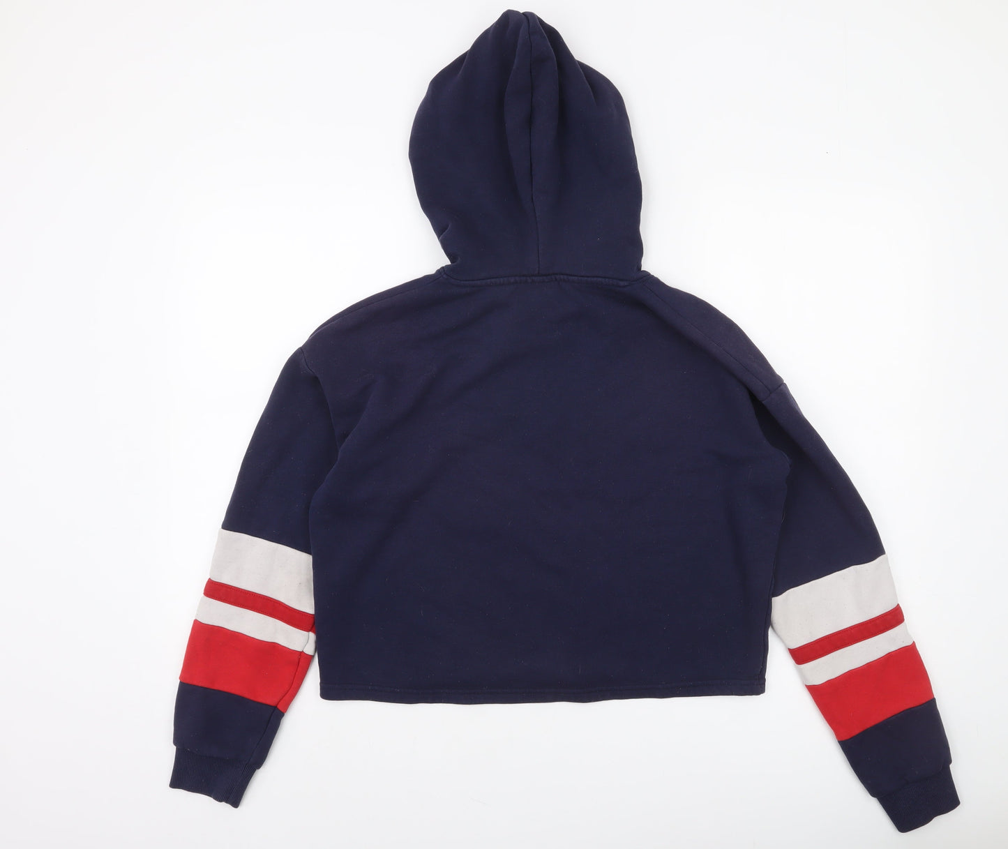 FILA Women’s Navy Pullover Hoodie S Cropped Logo Sweatshirt