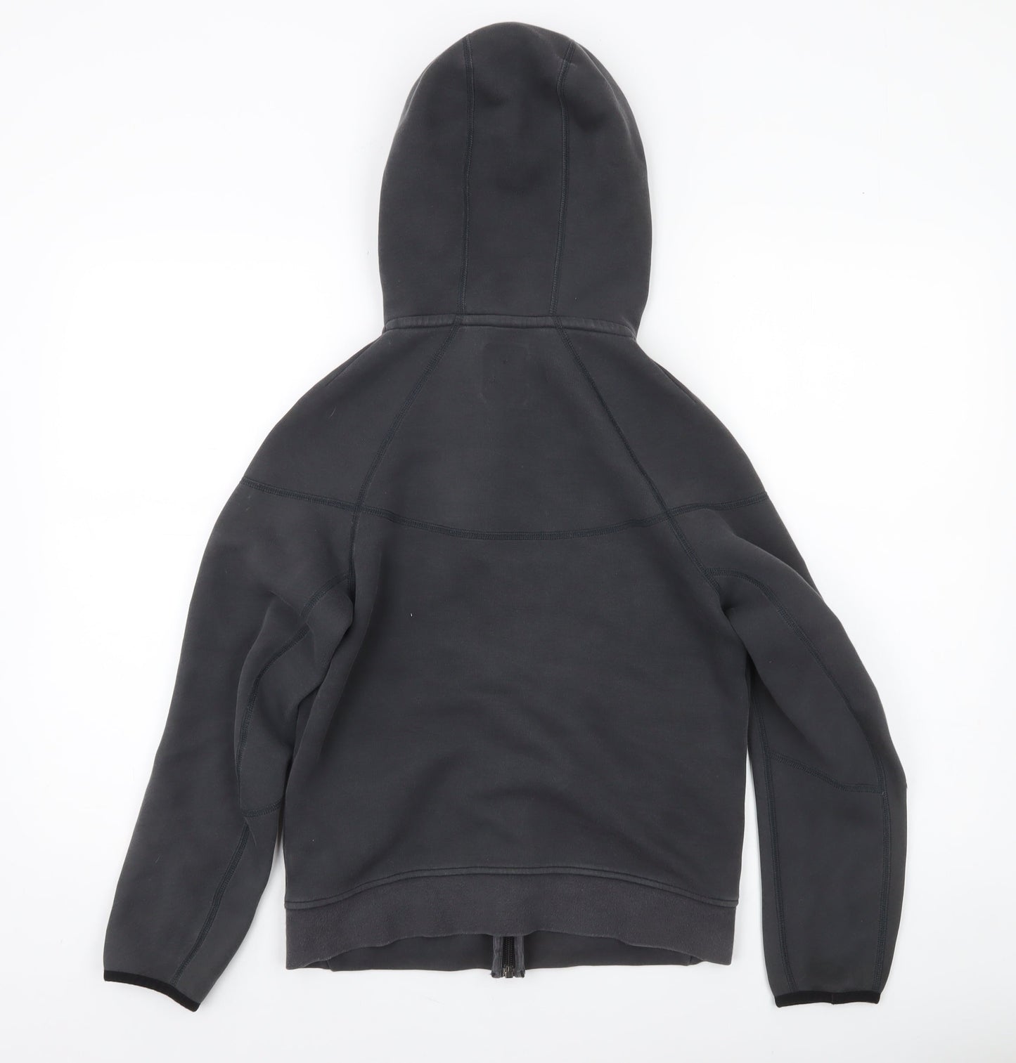Nike Boys Grey Full Zip Hoodie Size 13-15 Years Fleece Lined