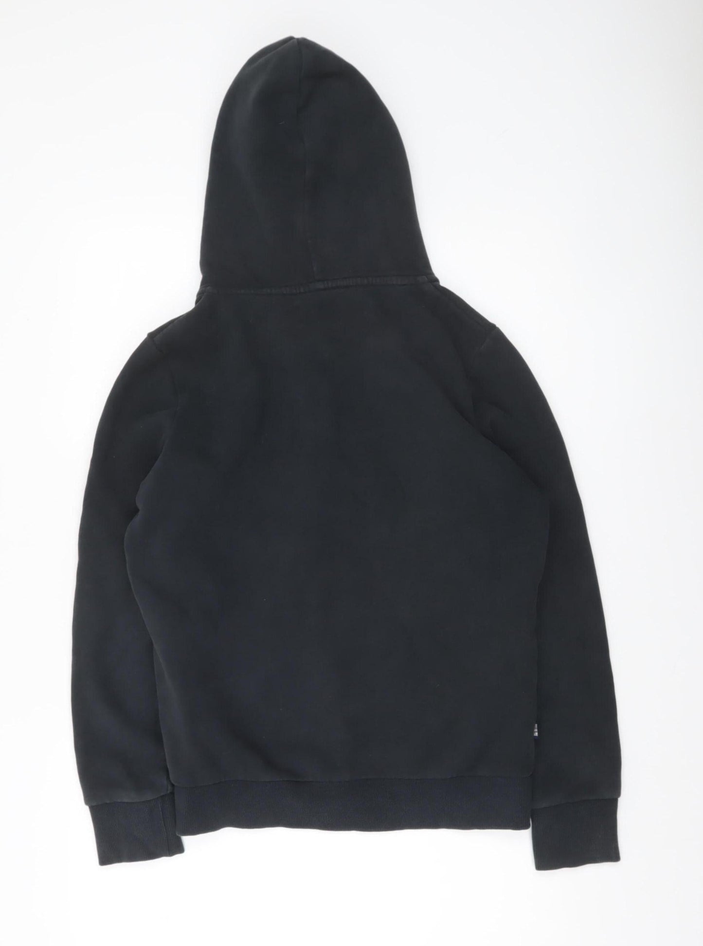 Superdry Womens Black Full Zip Hoodie Size 14 Cotton Blend