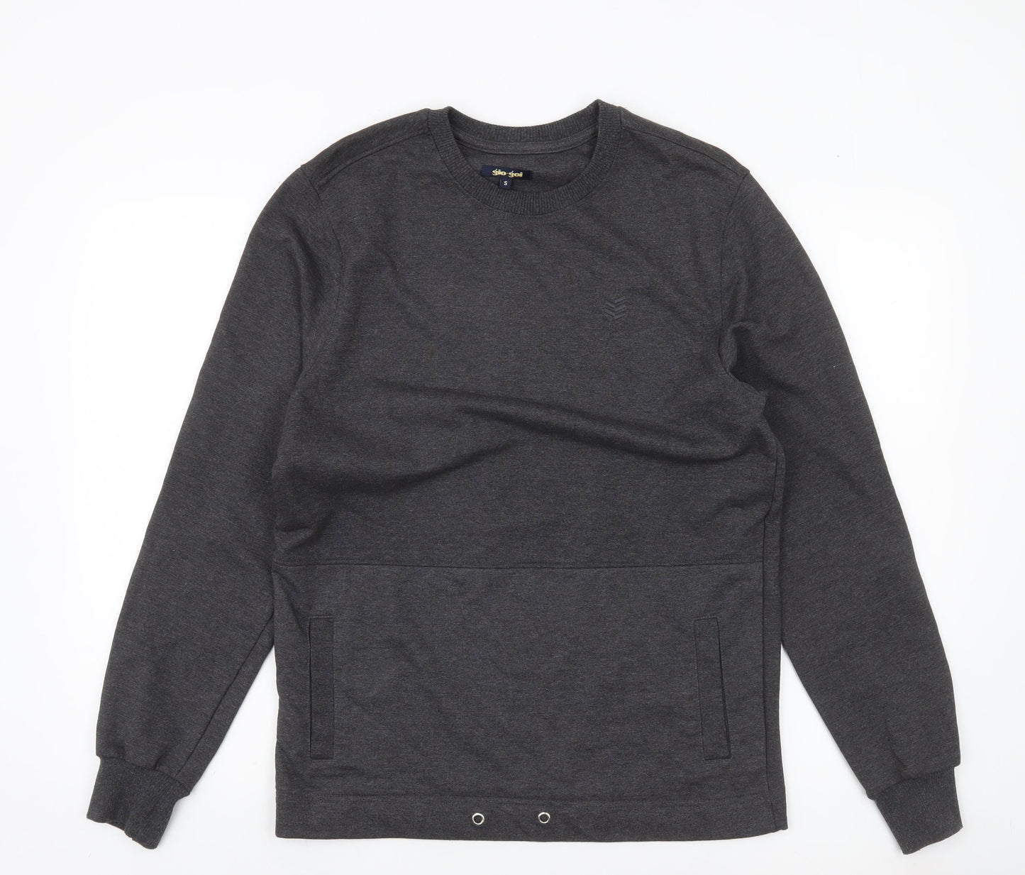 Gio-Goi Mens Grey Small Crew Neck Pullover Sweatshirt