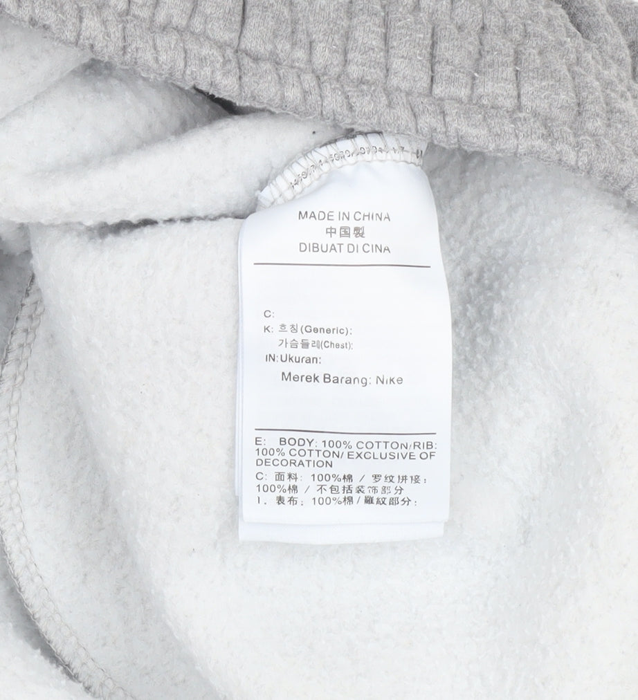 Nike Men's Grey Cotton Fleece Sweatpants M Regular Fit