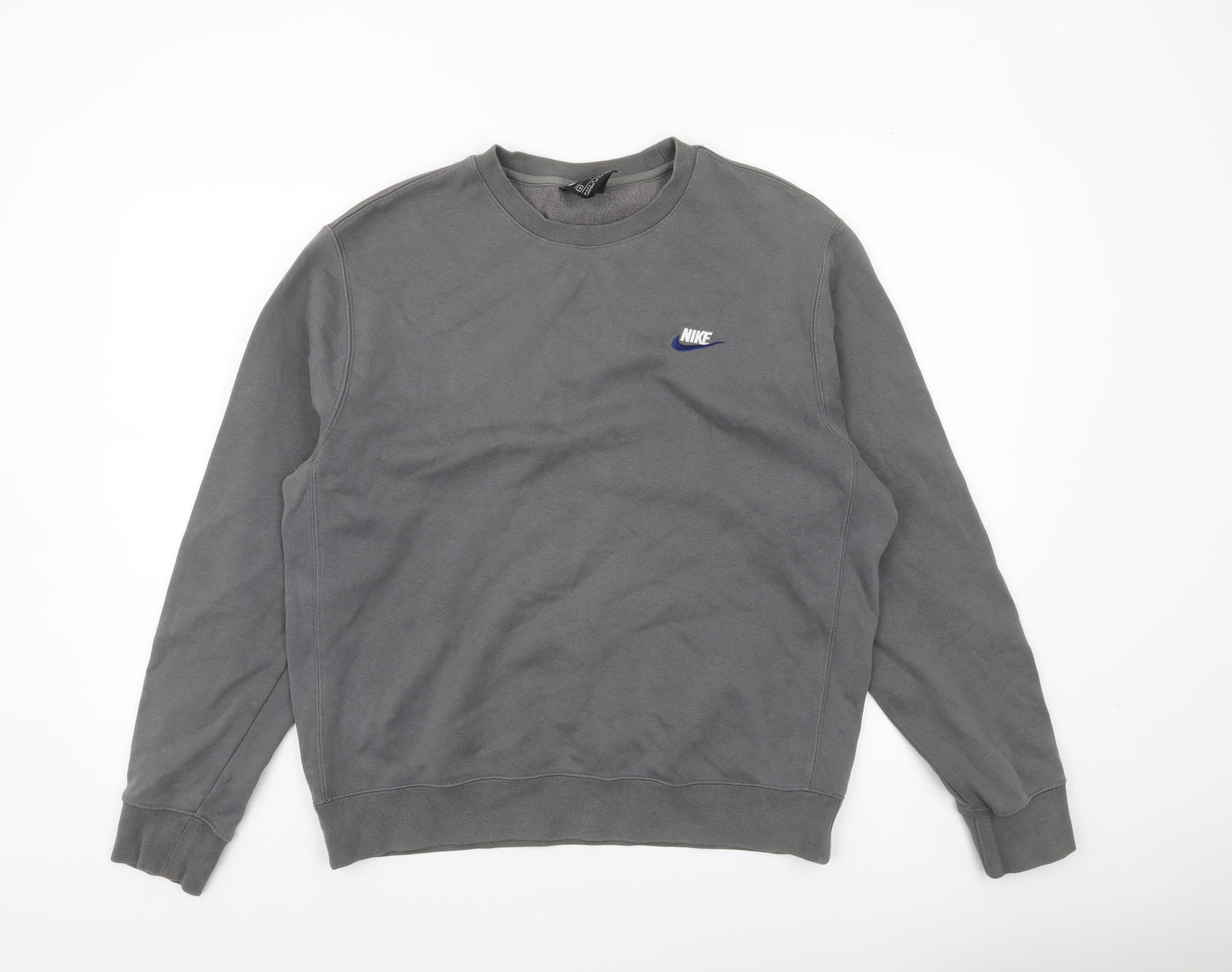 Nike Men's Grey Crew Neck Sweatshirt M Regular Fit Pullover