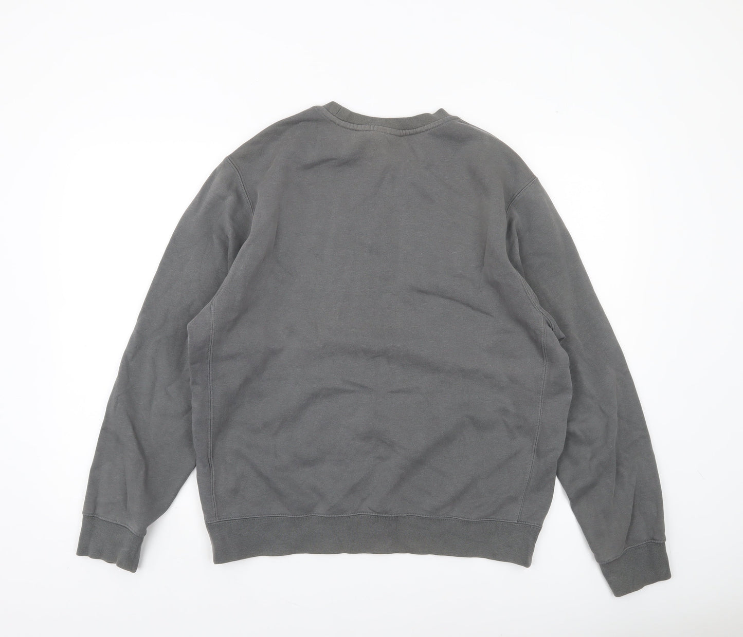 Nike Men's Grey Crew Neck Sweatshirt M Regular Fit Pullover