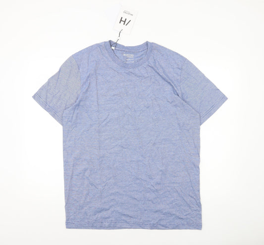 Selected Homme Men's Blue Organic Cotton Crew Neck T-Shirt L