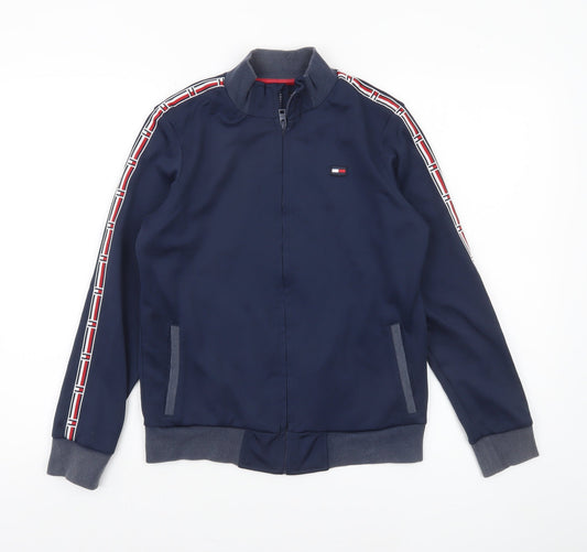 Tommy Hilfiger Boys Blue 152 Track Jacket with Logo Trim