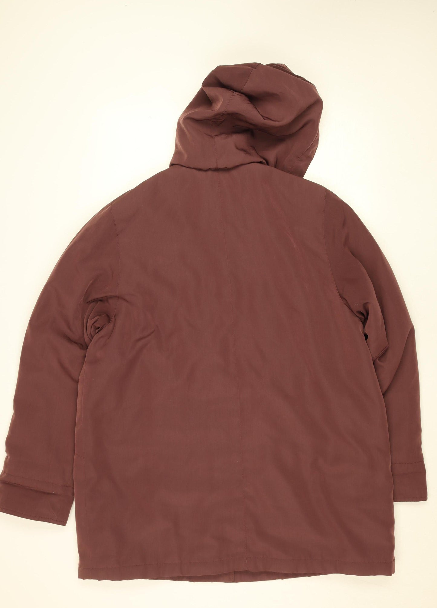 Bonmarché Women’s Brown Hooded Mid-Length Rain Coat Size M
